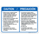 Spa Safety Rules Sign, Bilingual English Spanish