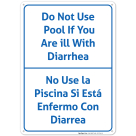 Do Not Use Pool If You Are Ill With Diarrhea Bilingual Sign