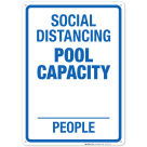 Social Distancing Pool Capacity Sign