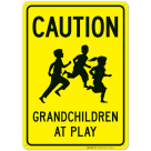 Caution Grandchildren At Play Sign, Traffic Sign