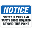 Safety Glasses And Safety Shoes Required Sign, OSHA Sign