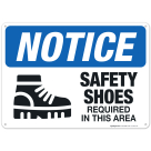 Safety Shoes Required In This Area Sign, OSHA Sign