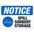 Spill Sorbent Storage Sign, OSHA Notice Sign