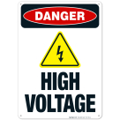 High Voltage Sign, OSHA Danger Sign, (SI-3713)