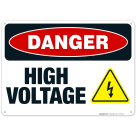 Danger High Voltage Sign, OSHA Sign