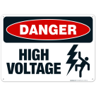 High Voltage Sign, OSHA Danger Sign
