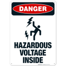 Hazardous Voltage Inside Sign, OSHA Danger Sign, (SI-3775)