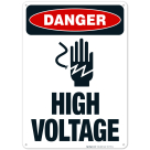 High Voltage Sign, OSHA Danger Sign, (SI-3797)