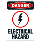 Electrical Hazard Sign, OSHA Danger Sign