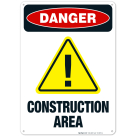 Construction Area Sign, OSHA Danger Sign, (SI-3807)