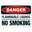 Flammable Liquids No Smoking Sign, OSHA Danger Sign