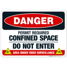 Danger Permit Required Confined Space Do Not Enter Sign, OSHA Danger Sign