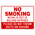 No Smoking In Building Entrance Sign