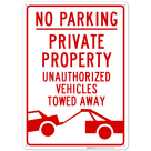No Parking Private Parking Sign