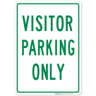 Only Visitor Parking Green Sign