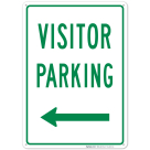 Left Side Visitor Parking Green Sign