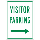 Right Side Visitor Parking Green Sign