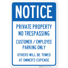 Private Property No Trespassing Notice Sign