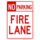 No Parking Header Fire Lane Sign