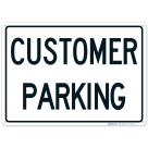 Customer Parking Black Sign, Board