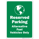 Reserved Parking Alternating Vehicles Only With Symbol Sign