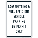 Low Emitting Vehicle Permit Parking Sign
