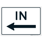 In With Left Arrow Sign