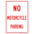 No Motorcycle Parking Sign