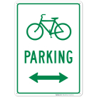 Both Side Bicycle Parking Sign