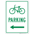 Left Side Bicycle Parking Sign