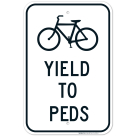 Yield To Peds Sign