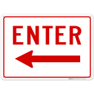 Enter With Left Arrow Sign