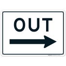 Out With Right Arrow Sign