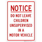 Do Not Leave Children Unattended Sign