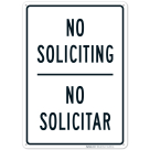 No Soliciting No Solicitar Black Sign