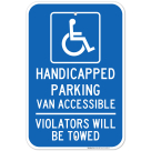 Van Accessible Handicap Parking Sign