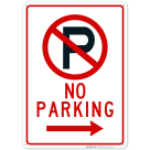 Right Side With Graphic No Parking Sign