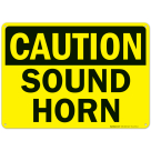 Caution Sound Horn Sign