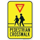 Yield Pedestrian Crossing Sign