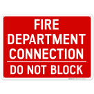 FDC Do Not Block Sign, Red Background