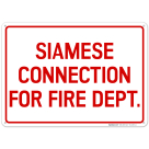 Siamese Connection For Fire Dept. Sign