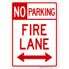Fire Lane No Parking Both Side Sign