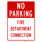 No Parking, Fire Department Connection Sign