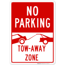 No Parking, No Parking Tow Away Zone Sign