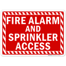 Fire Alarm And Sprinkler Access Sign