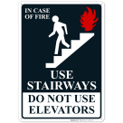 In Case Of Fire Use Stairs Sign, (SI-41627)