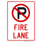No Parking Symbol Fire Lane Sign