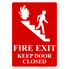 Fire Exit, Keep Door Closed Sign