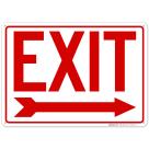 Exit Sign, Right Arrow
