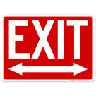 Exit With Two Way Arrow Sign